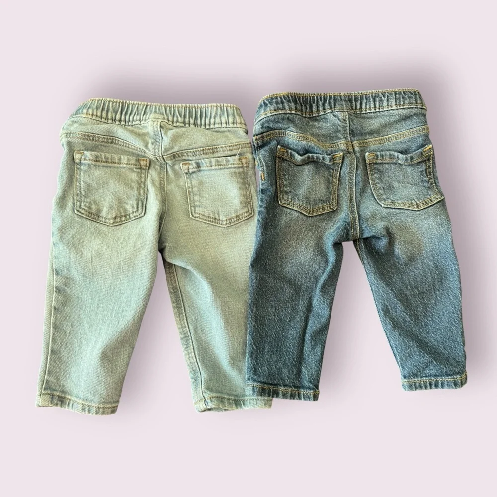 Old Navy Baby Denim Jogger Jeans 2-Pack Size 6–12 Months